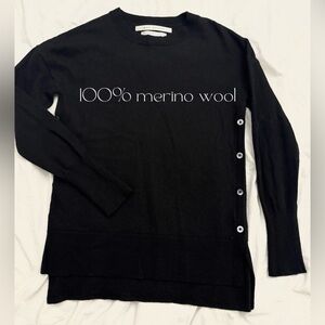 Merino wool black sweater luxury high quality Max Studio